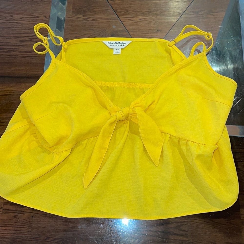 Miss Selfridge Yellow Crop Top